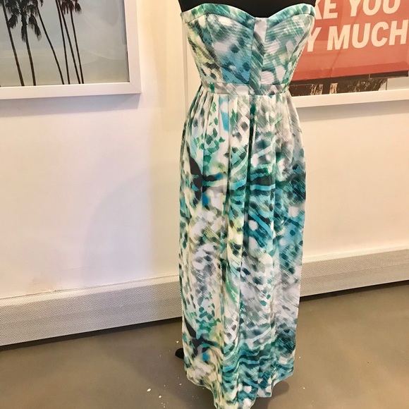 Parker Bayou Silk Strapless Evening Dress Sz S - Picture 4 of 6